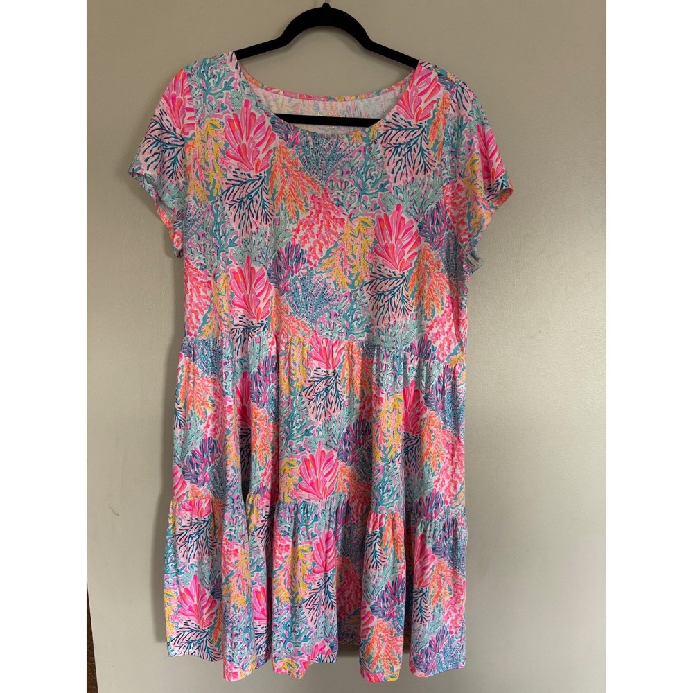 Lilly Pulitzer Pink and Blue Floral Dress
